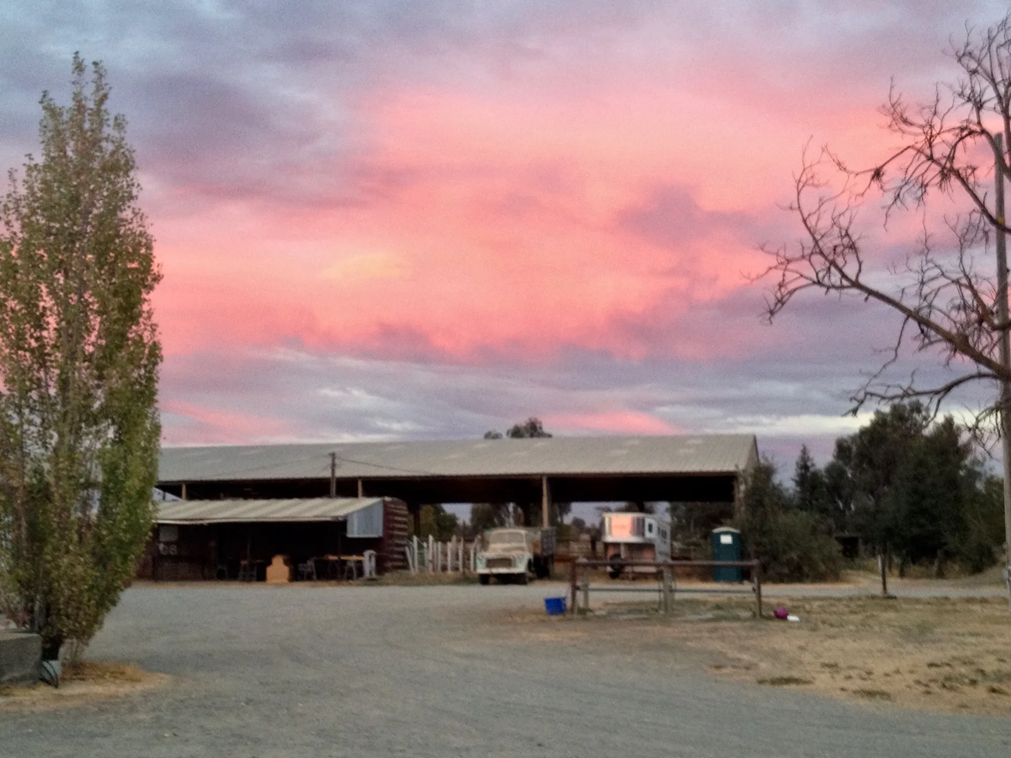 Sunset over the ranch